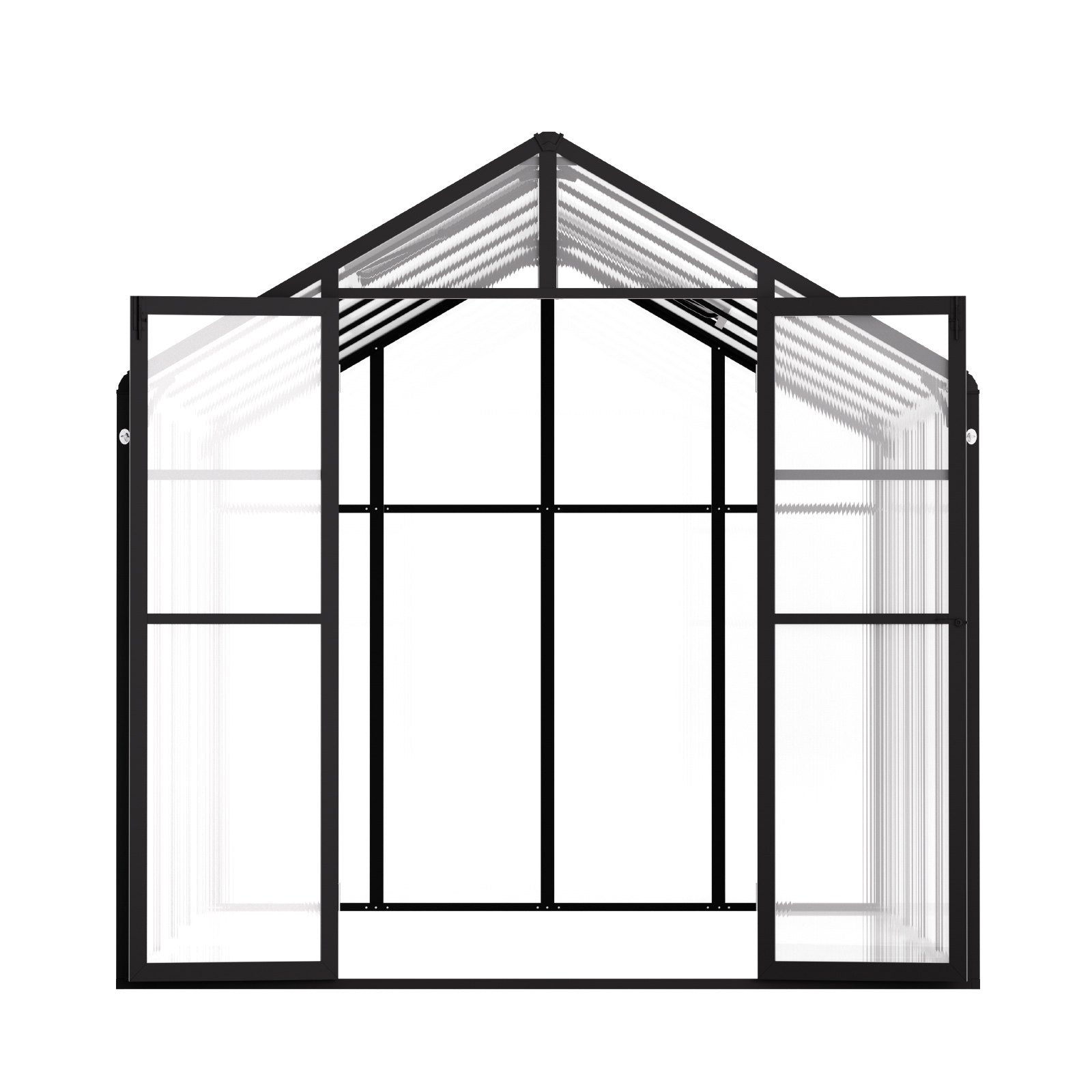 Polycarbonate Greenhouse 8 x 12 Ft Outdoor Walk-in Greenhouse for Garden