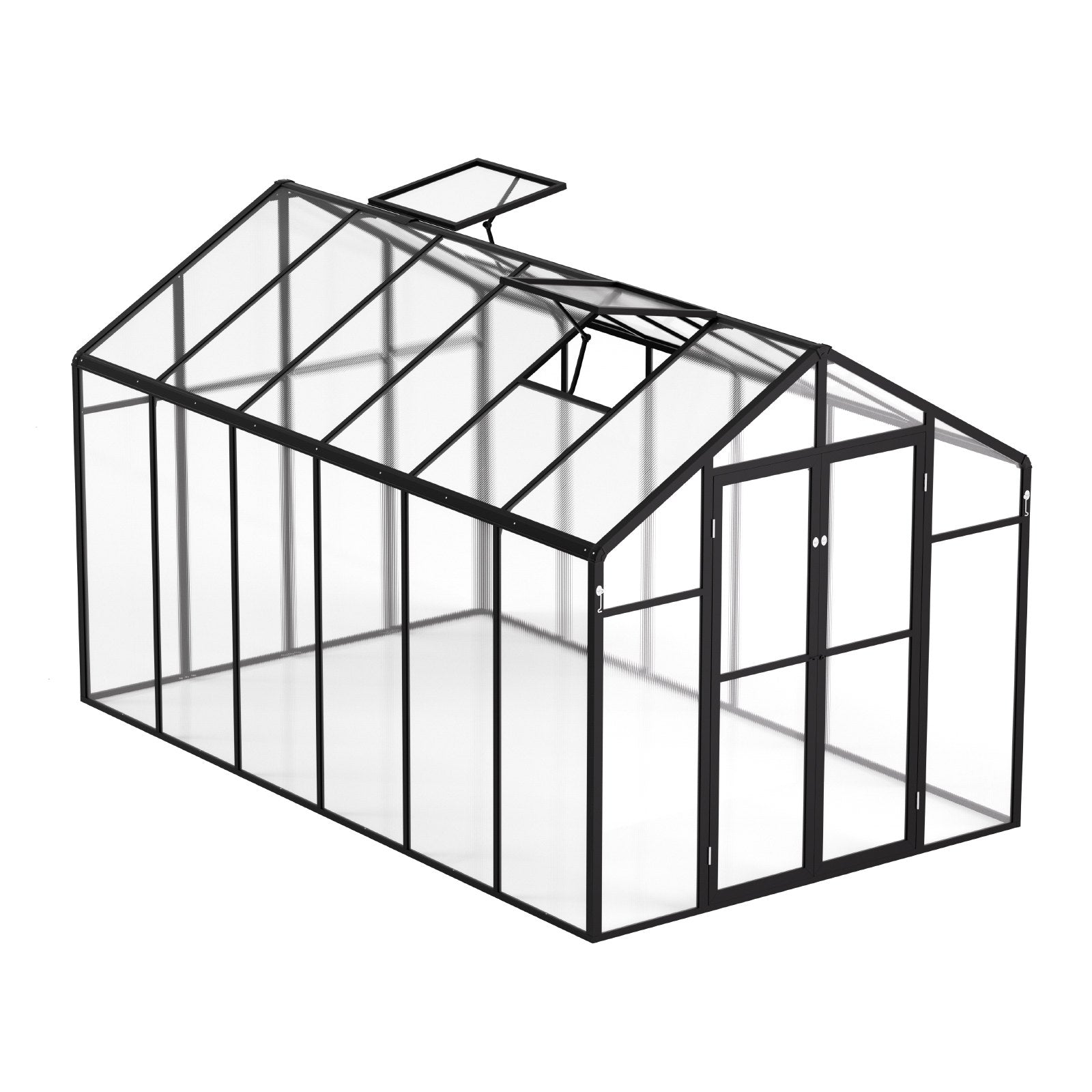 Polycarbonate Greenhouse 8 x 12 Ft Outdoor Walk-in Greenhouse for Garden