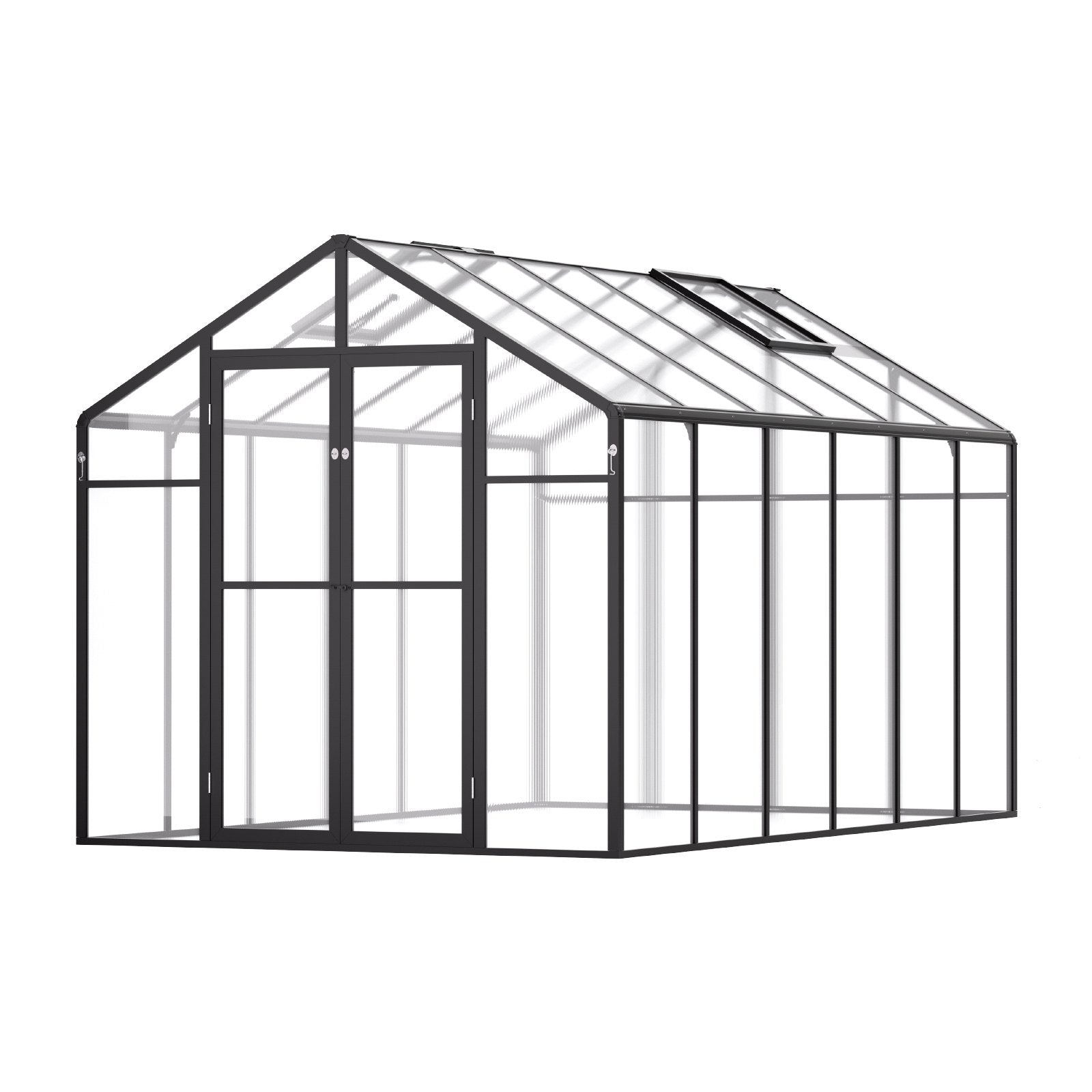 Polycarbonate Greenhouse 8 x 12 Ft Outdoor Walk-in Greenhouse for Garden