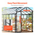 VEVOR Polycarbonate Greenhouse 8 x 14 Ft Outdoor Walk-in Greenhouse for Garden