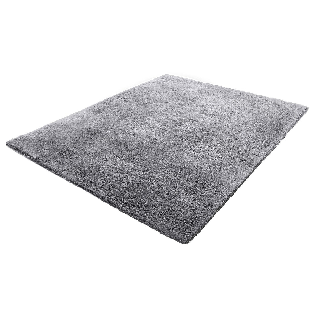 8x10ft Plush Shag Area Rug 35mm Soft Furry Carpet Non-Slip Smoke Gray