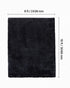 Indoor Plush Area Rugs, 2.44 x 3.05m Soft Plush Carpet, Furry Shag Area Rugs for Living Room, Bedroom, Sunroom, Modern Home Decor Aesthetic, Non-Shedding, Non-Woven, Slip-Resistant, Black