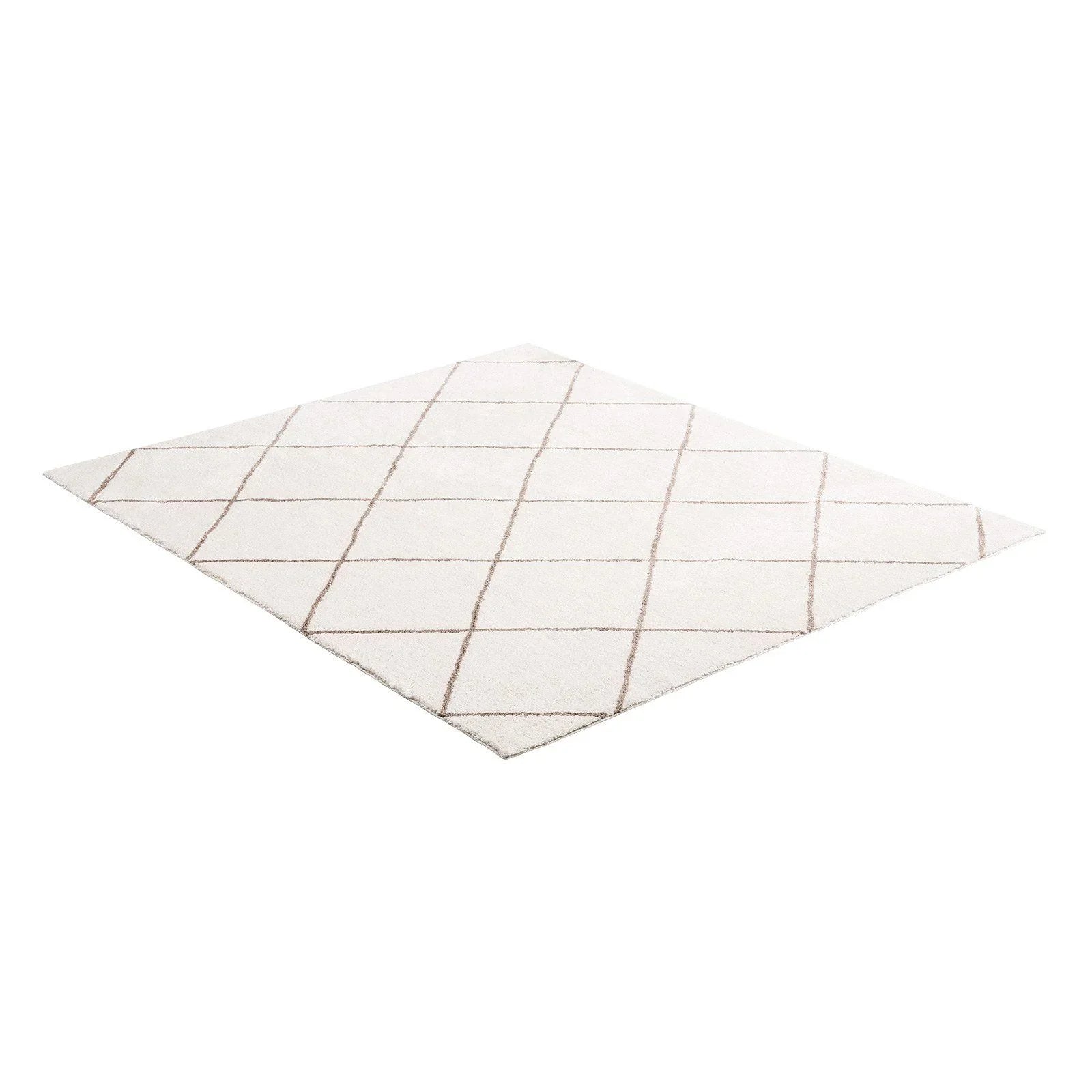 Indoor Plush Area Rugs, 2.44 x 3.05m Plush Carpet, Area Rugs Furry with Long Plushs Pile, Thick & Durable High-Pile Rug for High-Traffic Areas, Bedroom, Non-Shedding & Non-Slip Backing, Beige