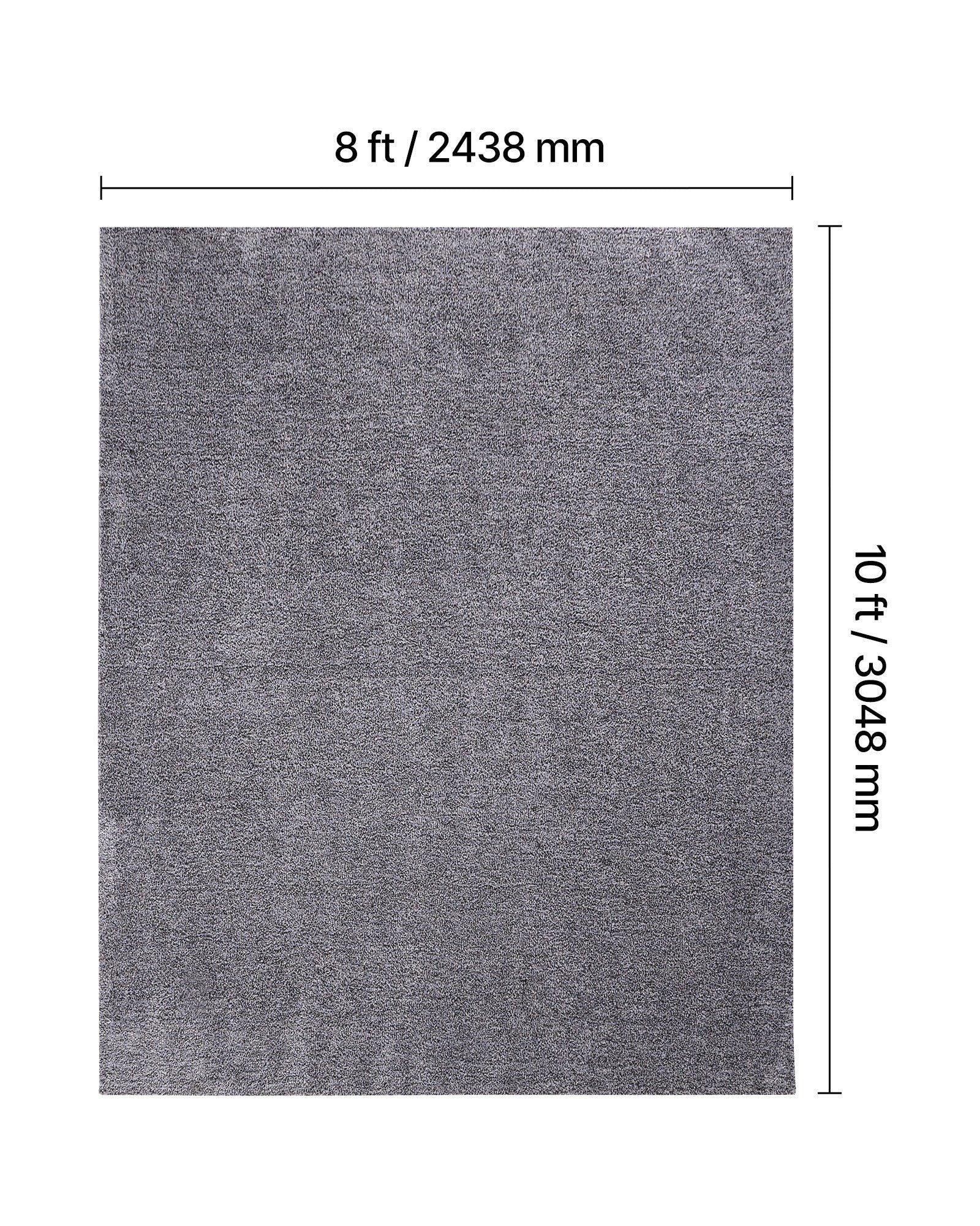 Indoor Plush Area Rugs, 2.44 x 3.05m Plush Carpet, Area Rugs Furry with Long Plushs Pile, Thick & Durable High-Pile Rug for High-Traffic Areas, Non-Shedding & Non-Slip Backing, Blue-Gray