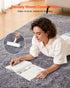 Indoor Plush Area Rugs, 2.44 x 3.05m Plush Carpet, Area Rugs Furry with Long Plushs Pile, Thick & Durable High-Pile Rug for High-Traffic Areas, Non-Shedding & Non-Slip Backing, Blue-Gray