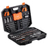 Mechanics Tool Set and Socket Set 1/4in 3/8in Drive 145 Pcs SAE and Metric