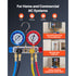 AC Manifold Gauge Set R22 R404A R410A R12 4 Way Gauges 1.5m Hoses Car & Home AC