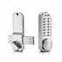 Mechanical Keyless Entry Door Lock, 14 Key Mechanical Door Lock, Mechanical Keypad Door Lock with Adjustable Thumb Knob, Single-Side Zinc Alloy Waterproof Keyless Gate Lock, for Home Office