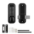 Mechanical Keyless Entry Door Lock, 14 Digit Keypad, Water-proof Zinc Alloy, Outdoor Gate Door Locks Set with Surface-mounted Latch, Keypad and Knob, Easy to Install, for Garden, Garage, Yard