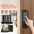 Mechanical Keyless Entry Door Lock, 14 Digit Keypad, Water-proof Zinc Alloy, Outdoor Gate Door Locks Set with Surface-mounted Latch, Keypad and Knob, Easy to Install, for Garden, Garage, Yard