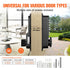 Mechanical Keyless Entry Door Lock, 14 Digit Keypad, Water-proof Zinc Alloy, Outdoor Gate Door Locks Set with Surface-mounted Latch, Keypad and Knob, Easy to Install, for Garden, Garage, Yard
