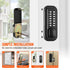 Mechanical Keyless Entry Door Lock, 14 Digit Keypad, Water-proof Zinc Alloy, Outdoor Gate Door Locks Set with Surface-mounted Latch, Keypad and Knob, Easy to Install, for Garden, Garage, Yard