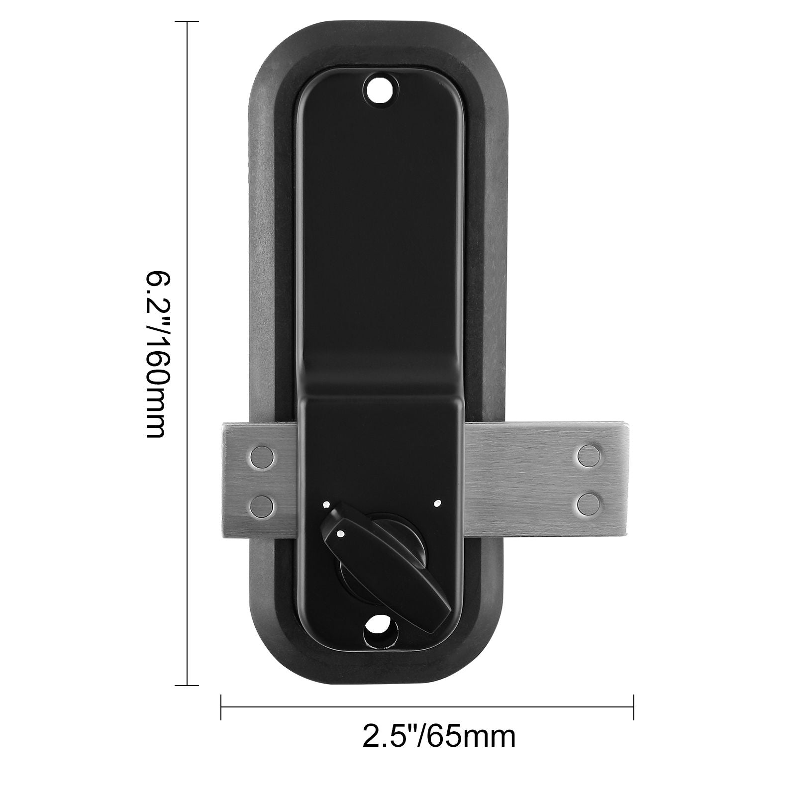 Mechanical Keyless Entry Door Lock, 14 Digit Keypad, Water-proof Zinc Alloy, Outdoor Gate Door Locks Set with Surface-mounted Latch, Keypad and Knob, Easy to Install, for Garden, Garage, Yard