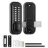 Mechanical Keyless Entry Door Lock, 14 Digit Keypad, Water-proof Zinc Alloy, Outdoor Gate Door Locks Set with Surface-mounted Latch, Keypad and Knob, Easy to Install, for Garden, Garage, Yard