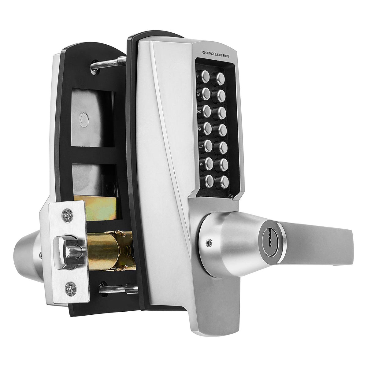 Mechanical Keyless Door Lock with Handle 14 Digit Combination Keypad