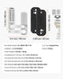 Mechanical Keyless Entry Door Lock, 14 Key Mechanical Door Lock, Mechanical Keypad Door Lock with Handle, Stainless Steel Waterproof Keyless Gate Lock, for Home Office Outdoor Fence Garage Yard