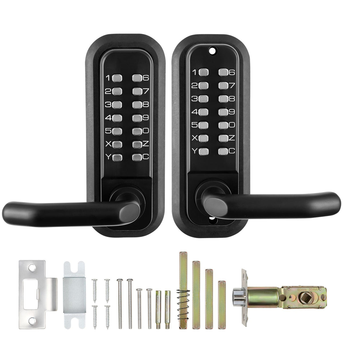 Mechanical Keyless Door Lock 14 Digit Keypad Zinc Alloy Outdoor Gate Lock