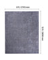 Indoor Plush Area Rugs, 2.74 x 3.66 m Plush Carpet, Area Rugs Furry with Long Plushs Pile, Thick & Durable High-Pile Rug for High-Traffic Areas, Non-Shedding & Non-Slip Backing, Blue-Gray