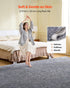 Indoor Plush Area Rugs, 2.74 x 3.66 m Plush Carpet, Area Rugs Furry with Long Plushs Pile, Thick & Durable High-Pile Rug for High-Traffic Areas, Non-Shedding & Non-Slip Backing, Blue-Gray