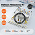Hydraulic Pressure Test Kit, 250/400/600bar, 3 Gauges 11 Test Couplings 3 Test Hoses, Excavator Hydraulic Test Gauge Set with Portable Carrying Case for Excavator Tractors Construction Machinery