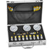 Hydraulic Pressure Test Kit, 250/400/600bar, 3 Gauges 11 Test Couplings 3 Test Hoses, Excavator Hydraulic Test Gauge Set with Portable Carrying Case for Excavator Tractors Construction Machinery
