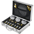 Hydraulic Pressure Test Kit, 250/400/600bar, 3 Gauges 9 Test Couplings 3 Test Hoses, Excavator Hydraulic Test Gauge Set with Portable Carrying Case for Excavator Tractors Construction Machinery