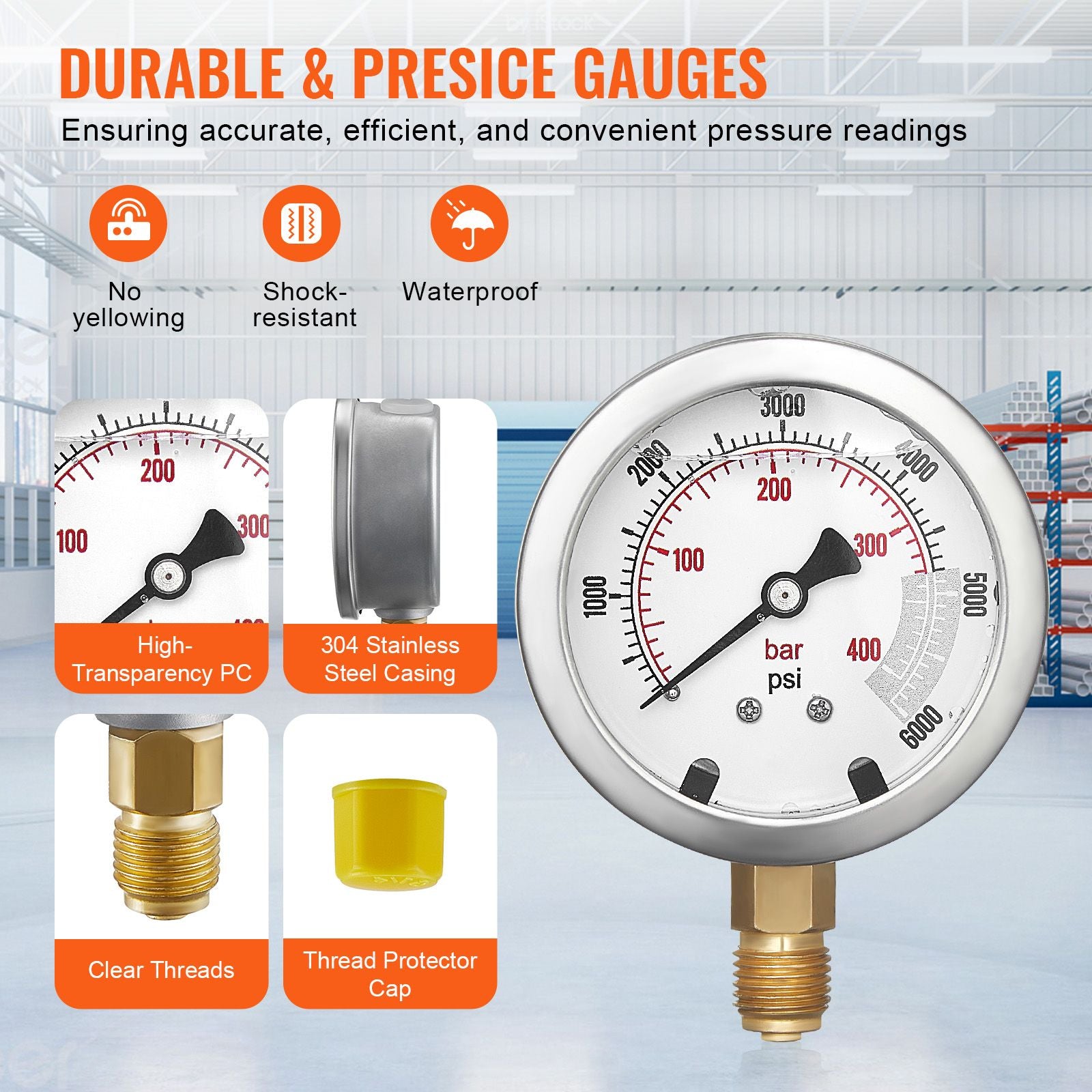 Hydraulic Pressure Test Kit, 10/100/250/400/600bar, 5 Gauges 13 Couplings 14 Tee Connectors 5 Test Hoses, Excavator Hydraulic Test Gauge Set with Carrying Case for Excavator Tractors Machinery