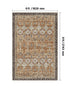 Area Rug, 1828.8x2743.2mm Large Washable Rug, Non-Slip Tear-Resistant Soft Carpet, Pet & Child Friendly Vintage Area Rugs, Indoor Mat for Bedroom, Living Room, Kids Room, Entryway, Brown Green