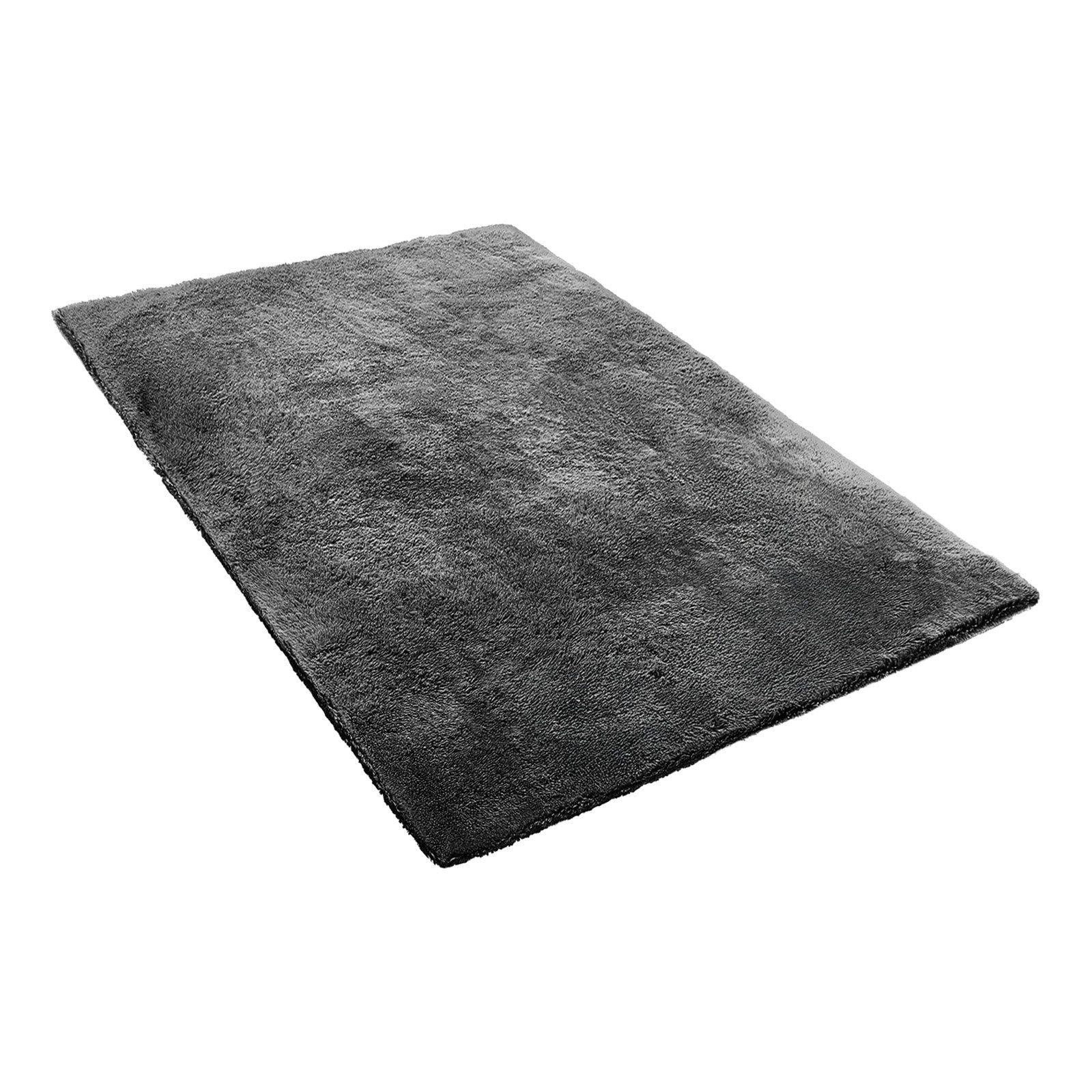 Indoor Plush Area Rugs, 1.52 x 2.44 m Soft Plush Carpet, Furry Shag Area Rugs for Living Room, Bedroom, Sunroom, Modern Home Decor Aesthetic, Non-Shedding, Non-Woven, Slip-Resistant, Dark Gray