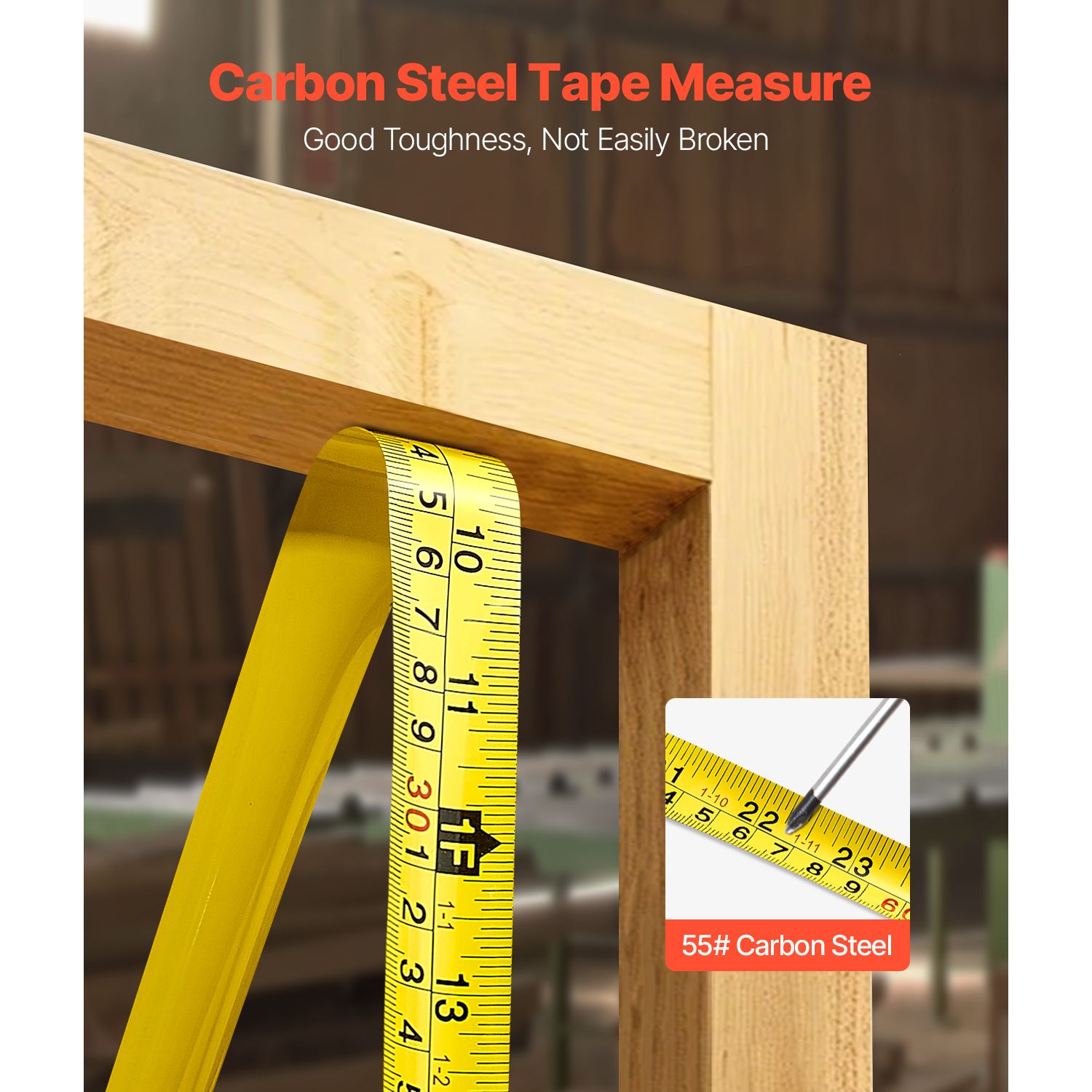 Tape Measure 7620mm Retractable Imperial Metric for Decoration