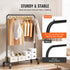 Clothes Rack, Heavy Duty Clothing Garment Rack with Hanging Rod and Bottom Storage Area, Clothing Rack for Bedroom Guest Room