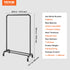Clothes Rack, Heavy Duty Clothing Garment Rack with Hanging Rod and Bottom Storage Area, Clothing Rack for Bedroom Guest Room