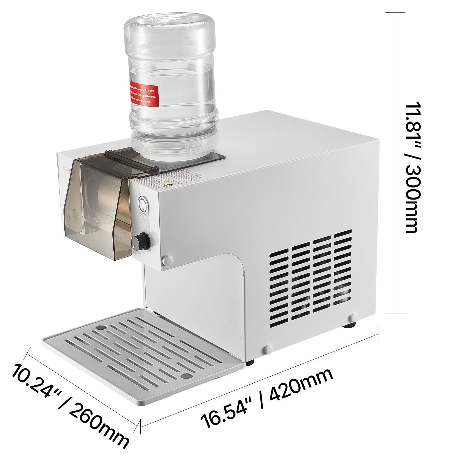 40KG/24H Snowflake Ice Machine Adjustable Speed Shaved Ice Maker