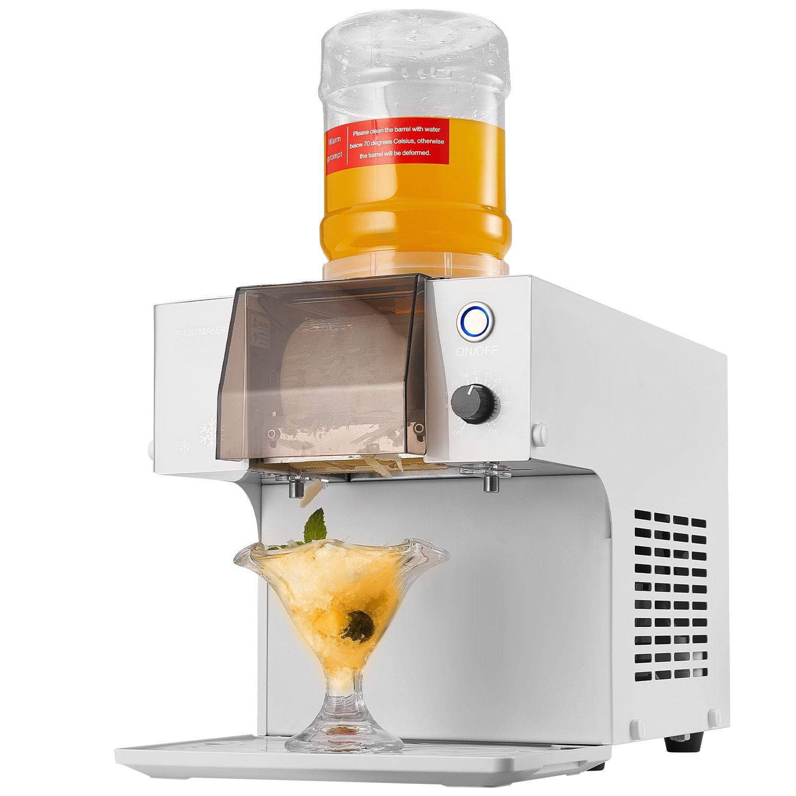 40KG/24H Snowflake Ice Machine Adjustable Speed Shaved Ice Maker