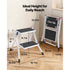2 Step Folding Ladder Steel Step Stool 150kg Wide Anti Slip Platform