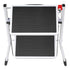2 Step Folding Ladder Steel Step Stool 150kg Wide Anti Slip Platform