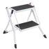 2 Step Folding Ladder Steel Step Stool 150kg Wide Anti Slip Platform