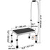 Adjustable 1 Step Stool with Handle 150kg Steel Non Slip Safety Ladder