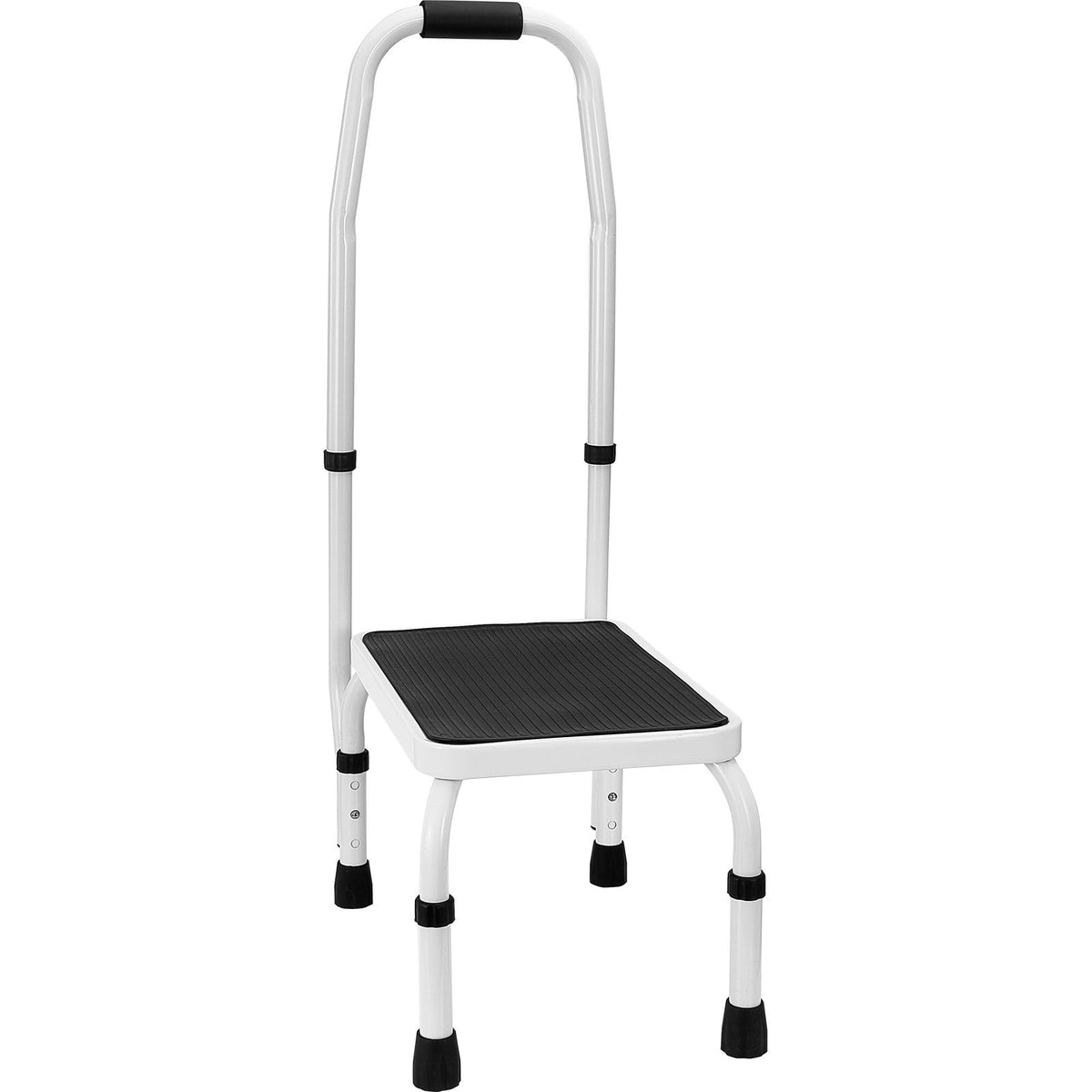 Adjustable 1 Step Stool with Handle 150kg Steel Non Slip Safety Ladder