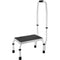 Step Stool 1-Step 150KG Capacity, 3 Adjustable Height with Handle Steel Step Ladder, Portable Toddler Step Stools for Adults, Non-Slip Sturdy Step Ladders for Office, RVs, Pets
