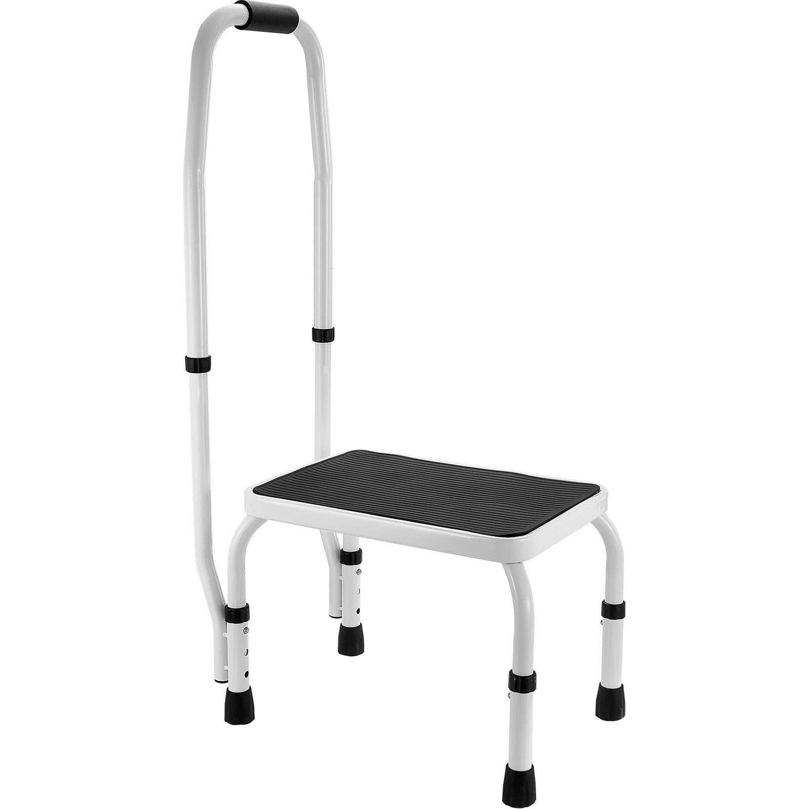 Step Stool 1-Step 150KG Capacity, 3 Adjustable Height with Handle Steel Step Ladder, Portable Toddler Step Stools for Adults, Non-Slip Sturdy Step Ladders for Office, RVs, Pets