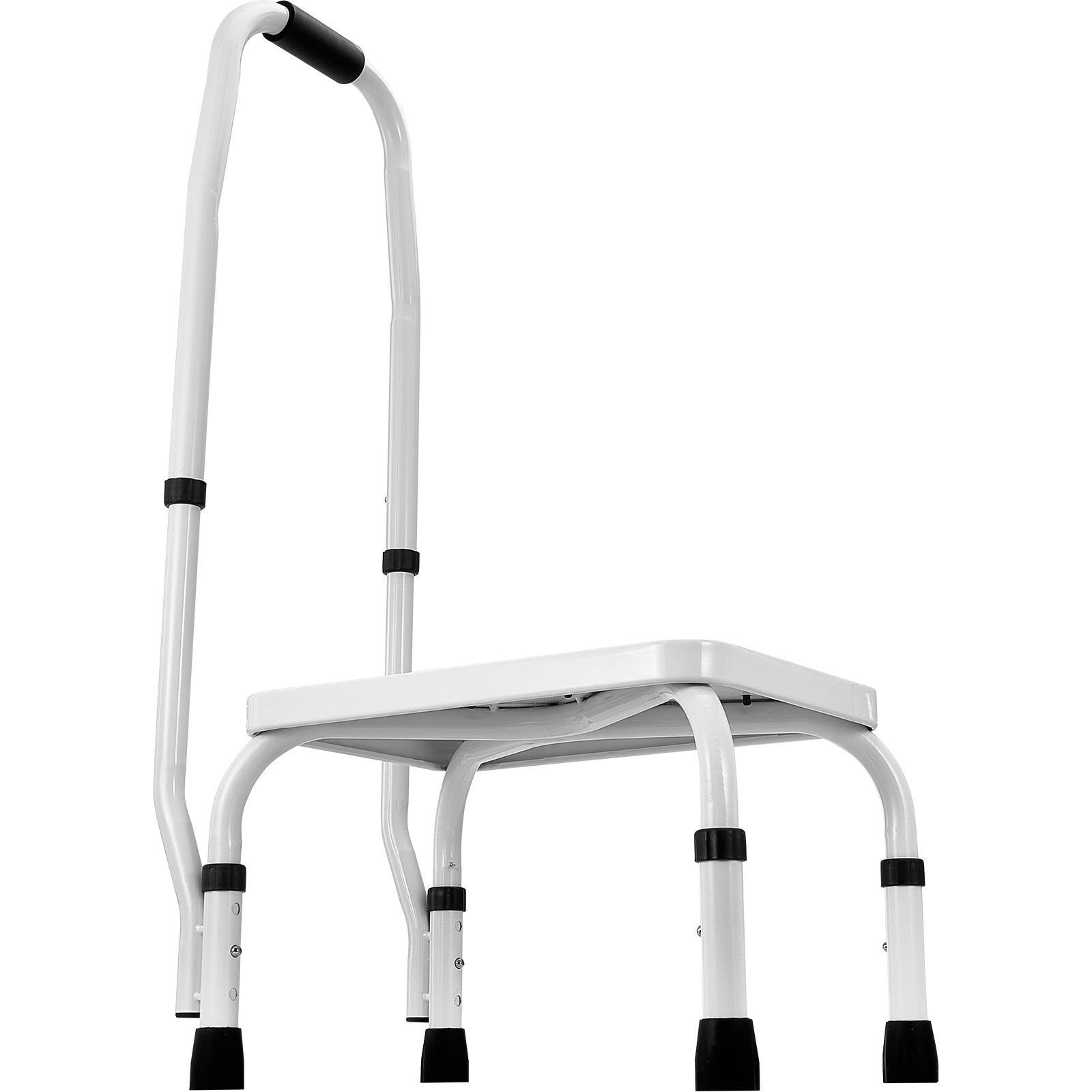 Step Stool 1-Step 150KG Capacity, 3 Adjustable Height with Handle Steel Step Ladder, Portable Toddler Step Stools for Adults, Non-Slip Sturdy Step Ladders for Office, RVs, Pets