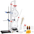 VEVOR Essential Oil Distillation Kit, 2000ml Distillation Apparatus, 3.3 Boro Lab Glassware Distillation Kit with 1000W Heating Plate and 24, 40 Joint, 28 pcs Set