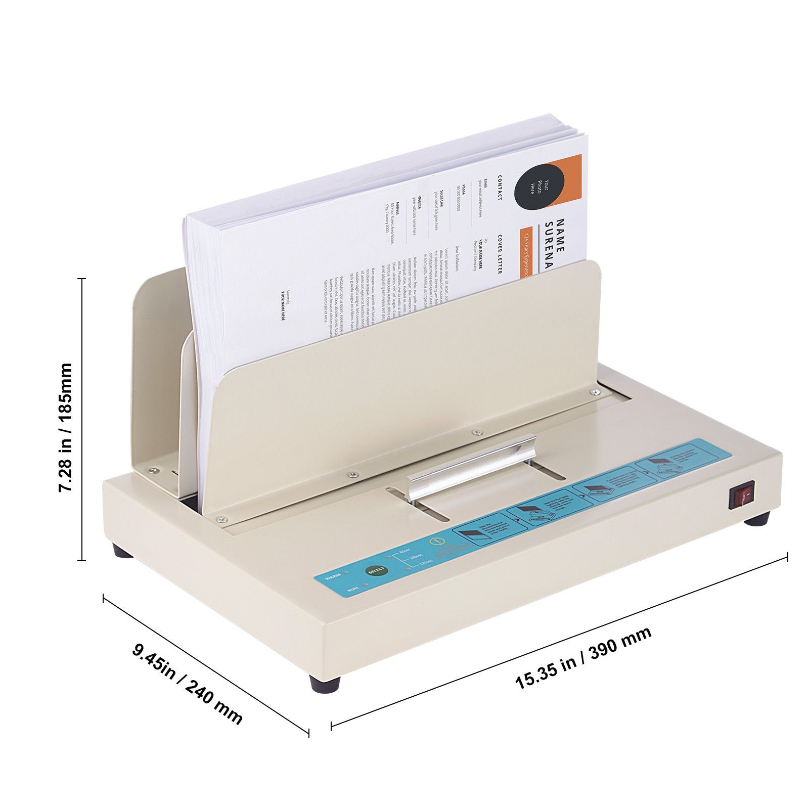 Thermal Binding Machine 500 Sheet A3 A4 A5 Book Binder 50mm Capacity