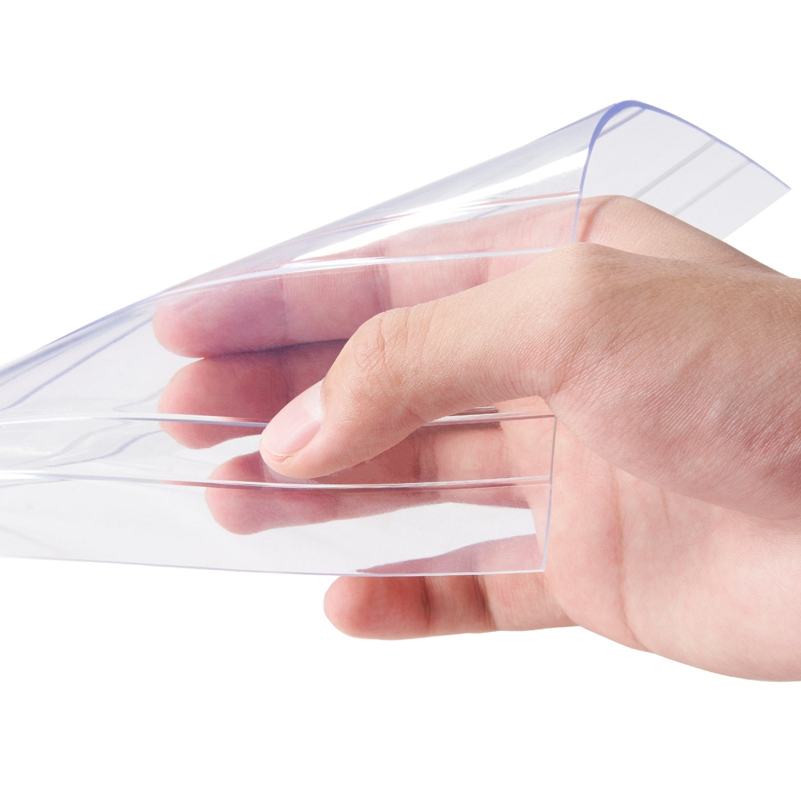 Strip Curtain, 3048 cm L x 30.5 cm W x 3 mm Thickness, Clear Ribbed PVC Curtain Strip Door Bulk Roll, Plastic Door Strips for Doorway of Supermarket, Garage, Warehouse, Barn, Pet Animal House