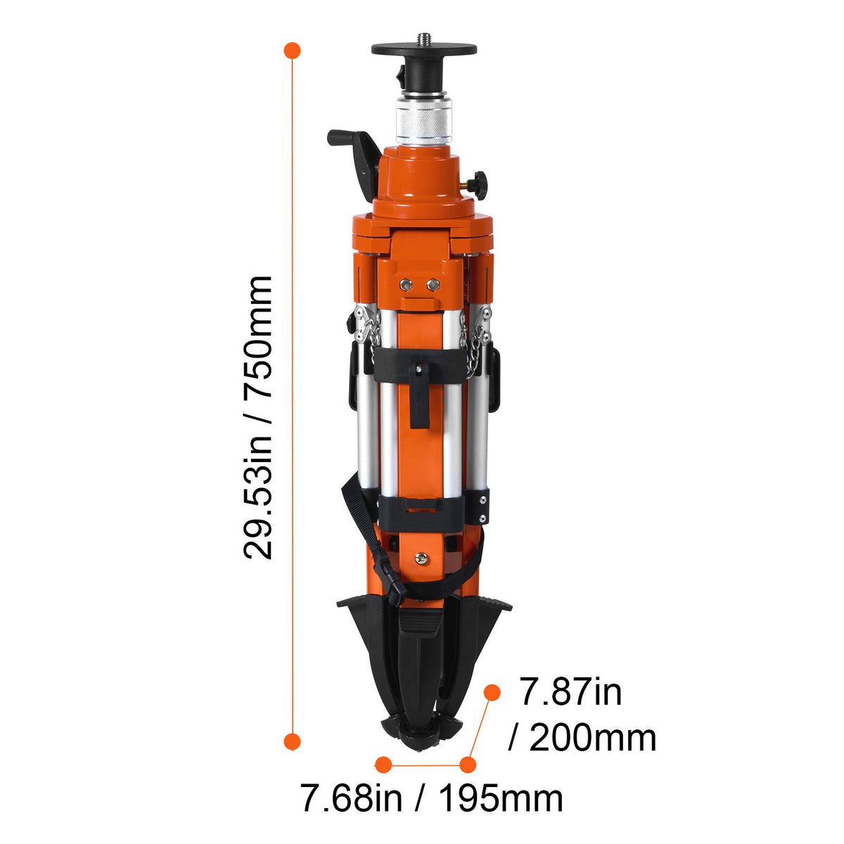 Laser Level Tripod Stand, 5/8-11 Thread, 27.16-67.71 In Height Adjustable