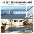 Gray Marine Carpet 6 ft x 36 ft, Boat Carpet Rugs, Indoor Outdoor Rugs for Patio Deck Anti-Slide TPR Water-Proof Back Outdoor Marine Carpeting Outdoor Carpet