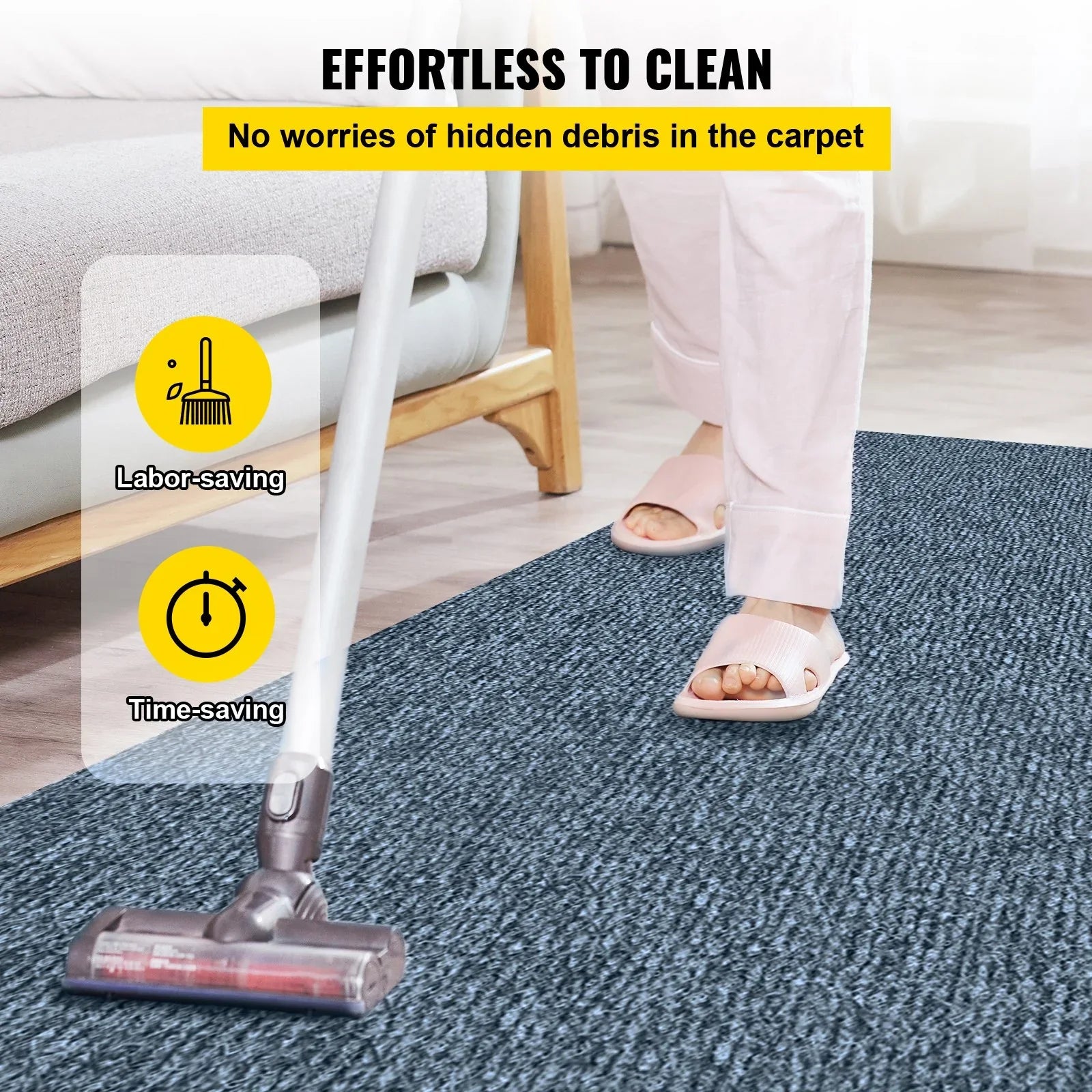 Gray Marine Carpet 6 ft x 36 ft, Boat Carpet Rugs, Indoor Outdoor Rugs for Patio Deck Anti-Slide TPR Water-Proof Back Outdoor Marine Carpeting Outdoor Carpet