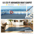 Gray Marine Carpet 6 ft x 23 ft Boat Carpet Rugs Indoor Outdoor Rugs for Patio Deck Anti-Slide TPR Water-Proof Back Cut Outdoor Marine Carpeting Easy Clean Outdoor Carpet Roll