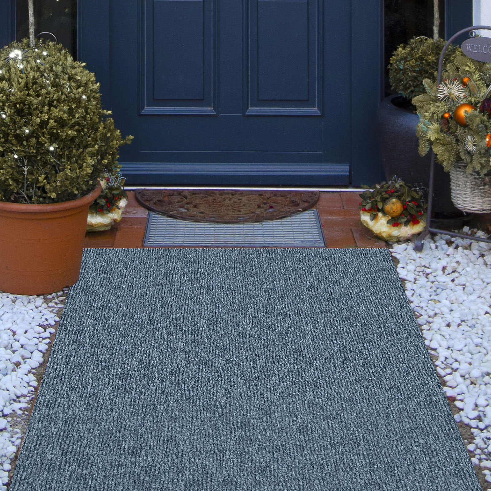 Gray Marine Carpet 6 ft x 23 ft Boat Carpet Rugs Indoor Outdoor Rugs for Patio Deck Anti-Slide TPR Water-Proof Back Cut Outdoor Marine Carpeting Easy Clean Outdoor Carpet Roll